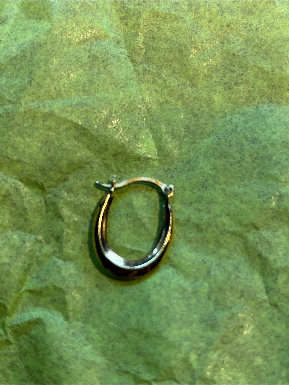 10K Single Hoop Earring. Marked